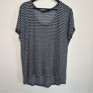 Maurice’s Dark Navy and Grey Striped T-Shirt Size 0